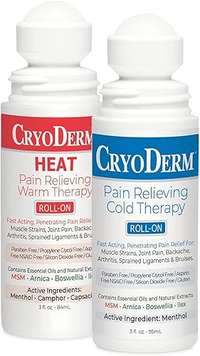 CryoDerm Combo Roll-On para aliviar el dolor de calor y frĂo 3 onzas paquete de 2 CryoDerm Combo Roll-On para aliviar el dolor de calor y frĂo 3 onzas paquete de 2