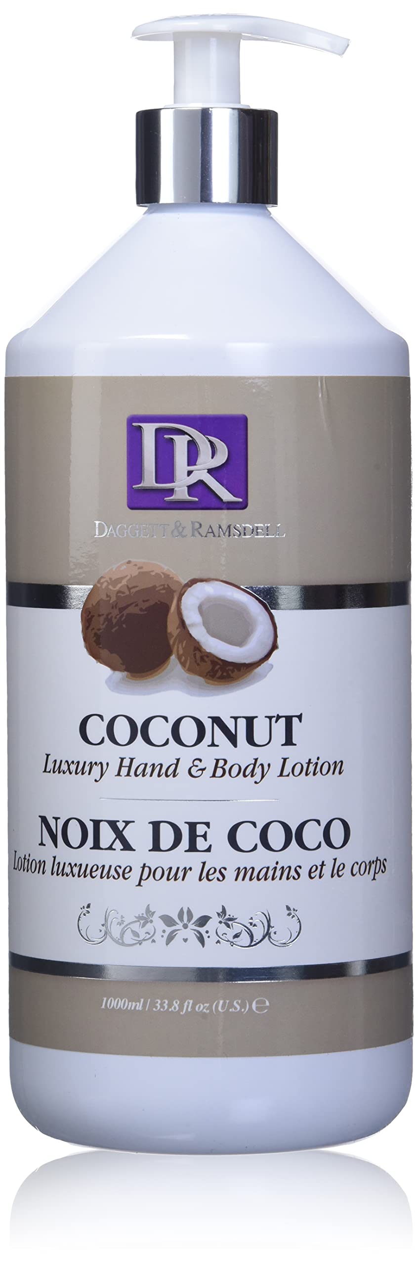 Daggett and Ramsdell Hand and Body Lotion, Coconut, 33.8 Ounce