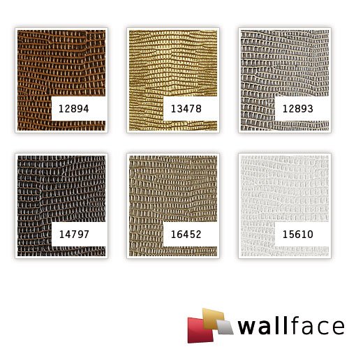Panneau Mural Cuir Design WallFace LEATHER – Argent, 2,6 M², Aspect Moderne Et Brillant