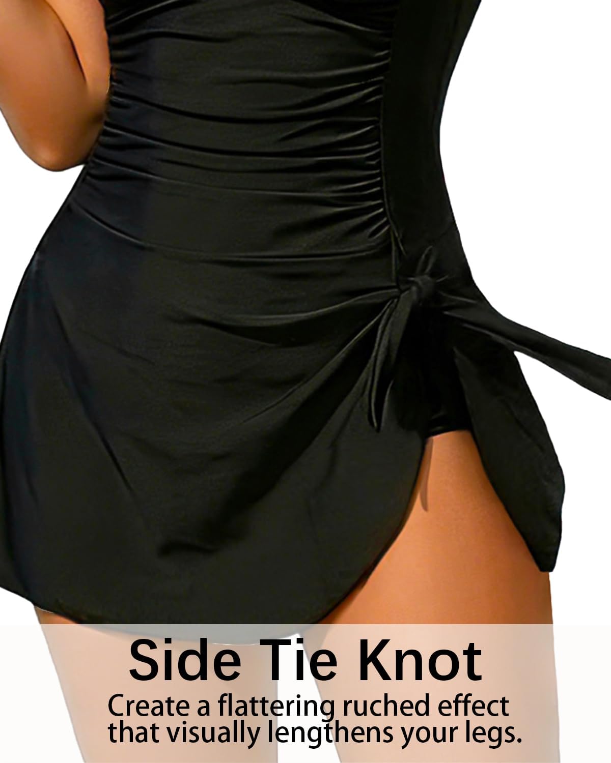 Women One Piece Swim Dress Tummy Control Swimsuit with Skirt Vintage Swimdress Bathing Suit 2026