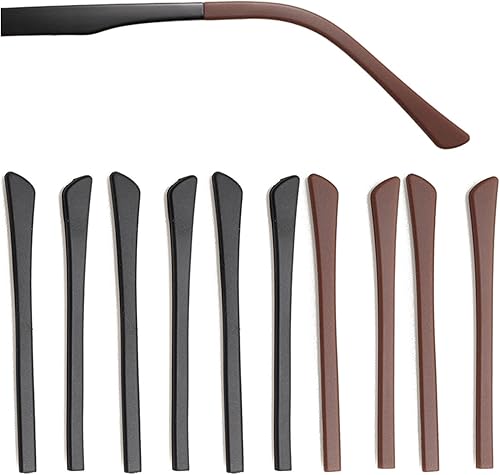 5 pares de puntas de silicona antideslizantes para los extremos de las gafas, piezas de calcetín para las orejas, puntas de repuesto cómodas para