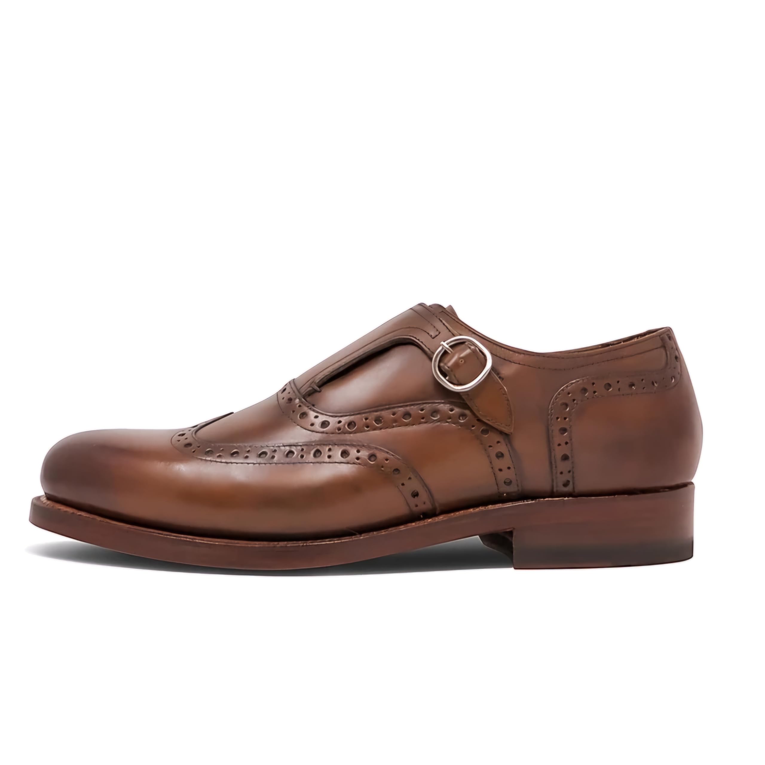 Gordon & Bros.Monk Strap Brogues 8 UK Brown