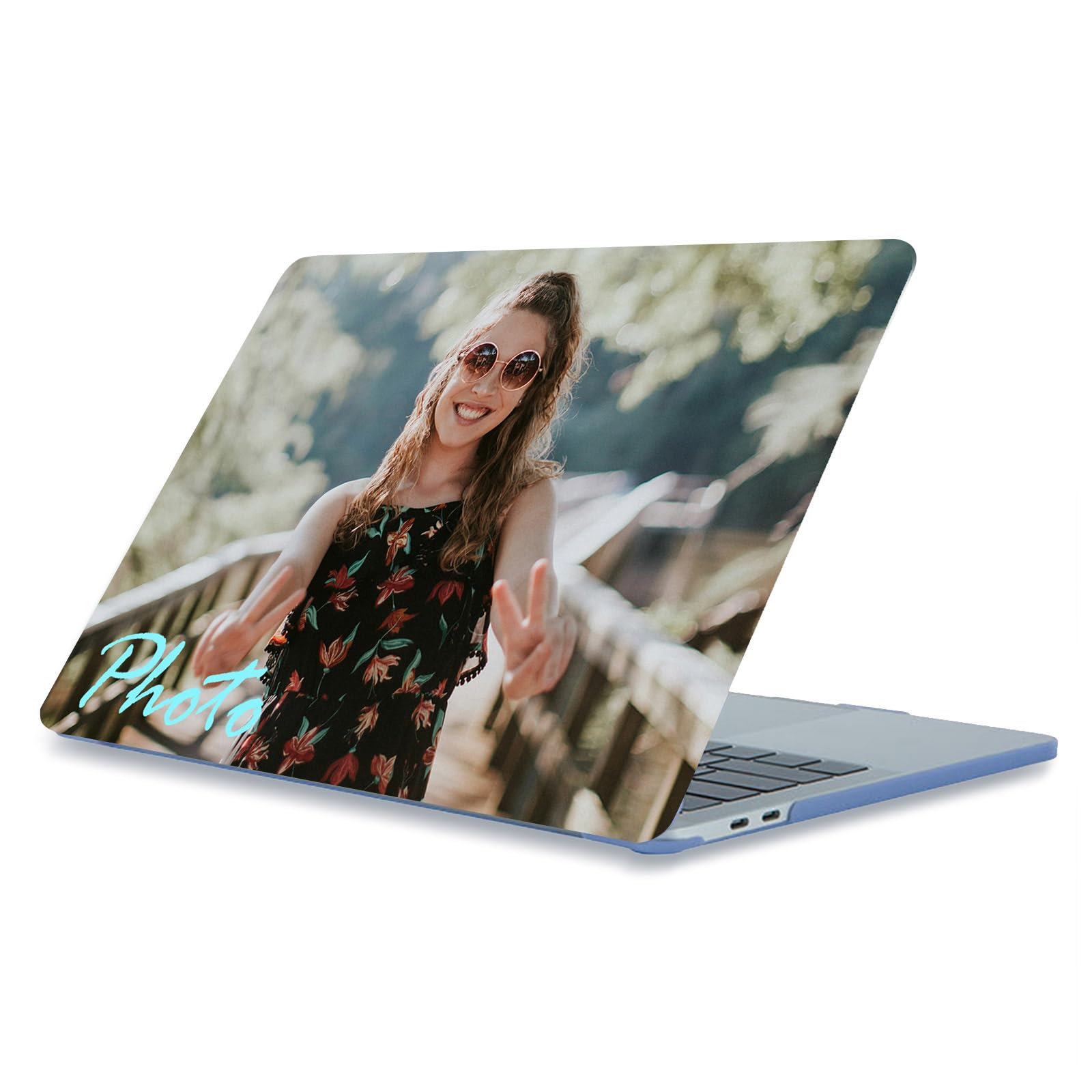 Custodia personalizzata per MacBook Air 13 pollici 2012-2017 2010-2011 A1466 A1369, cover rigida flessibile per laptop in trasparente multicolore - Logo/Foto/Immagine/Nome Testo