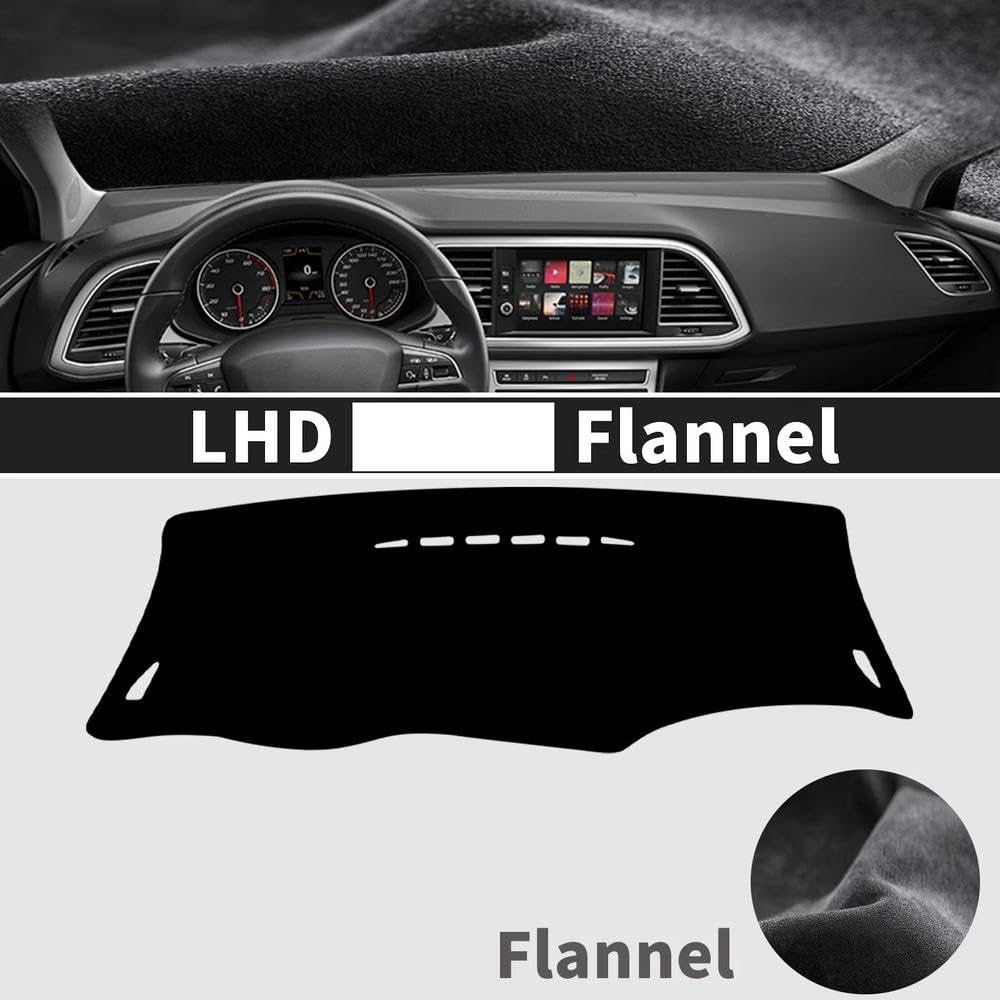 para Seat Leon 5F MK3 3th 2013-2018 2019 2020 Cubierta para Salpicadero De Coche Alfombrilla Protectora para Salpicadero Revestimiento Interior(Lhd,Flannel)