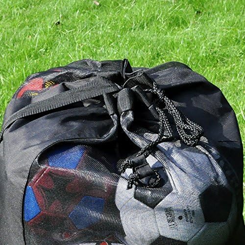 Ball Bag Large Capacity (Holds 16 Soccer Balls) Heavy Duty Mesh Drawstring with Adjustable Shoulder Strap and Thick Handle - Image 9
