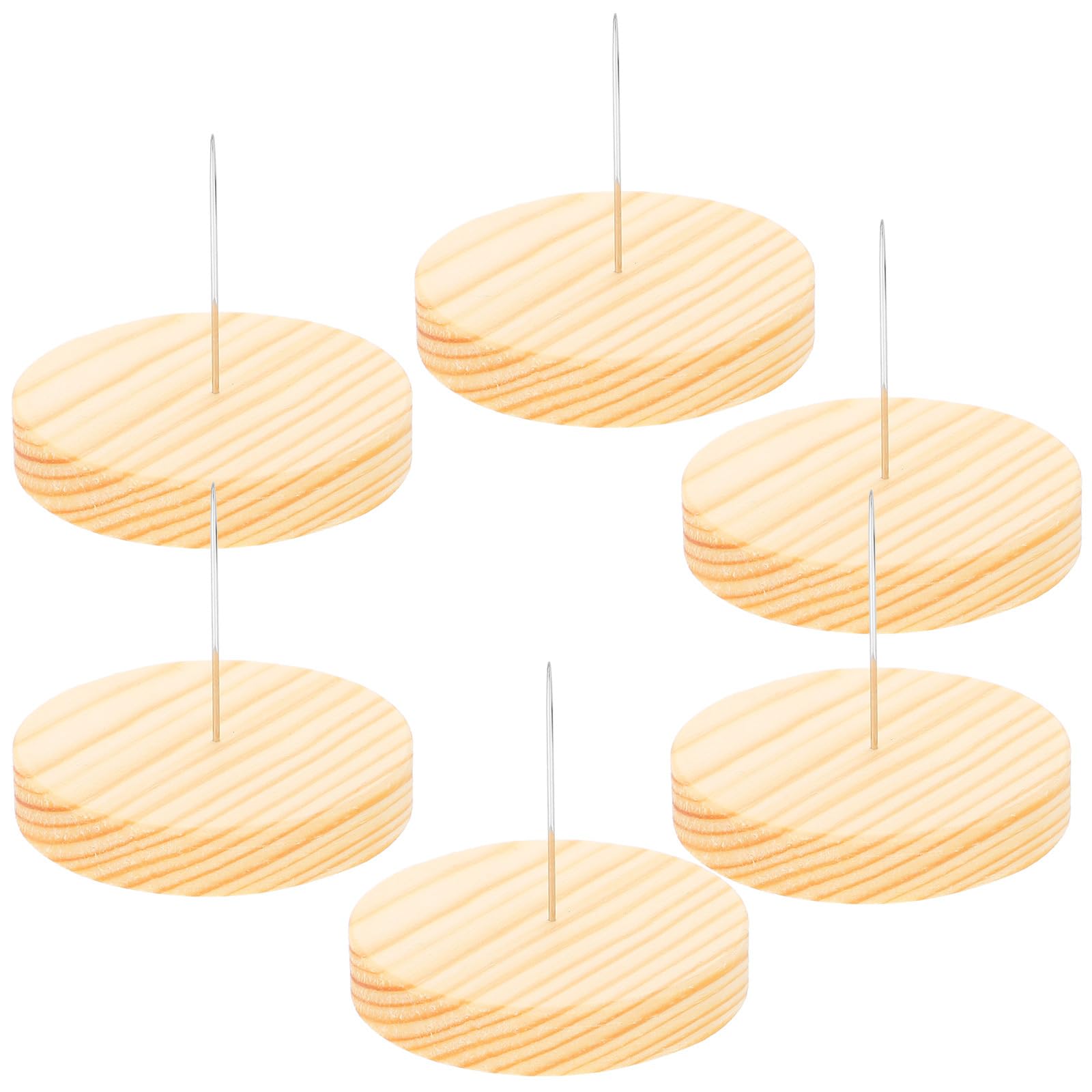 EPIGEIST Set De 6 Supports Pour Poupées En Feutre – Base Bois Robuste, Présentoir Pour Figurines Et Animaux Feutrés, Déco Artisanale