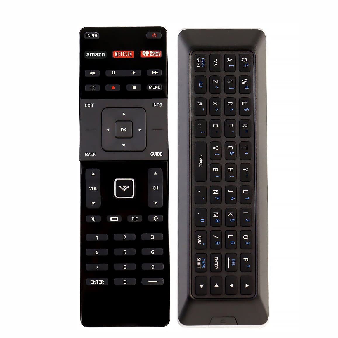 XRT500 Keyboard Remote with Netflix Iheart Radio Key for Vizio TV  