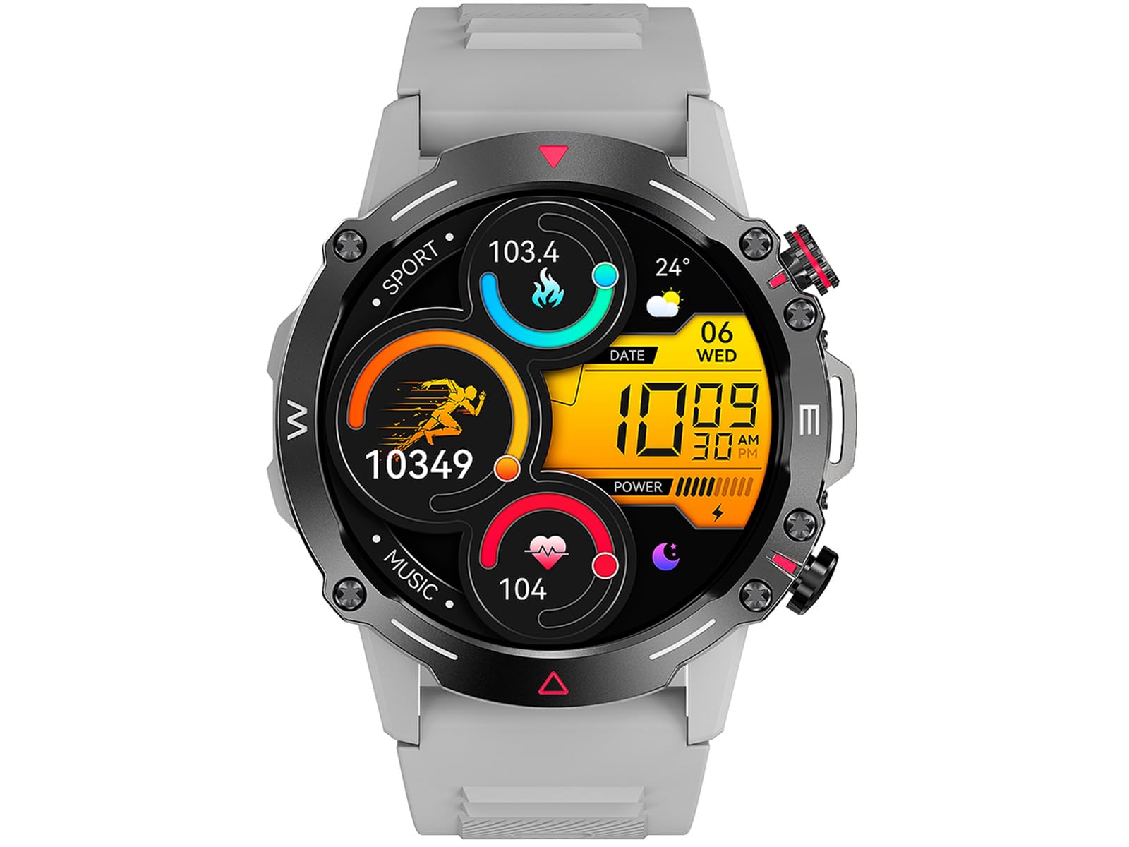 Trevi T-FIT 510 A Smarwatch z funkcją bezprzewodowego połączenia, duży wyświetlacz AMOLED 1,43", inteligentny zegarek do kontroli aktywności fizycznej i stanu zdrowia, monitorowanie snu,