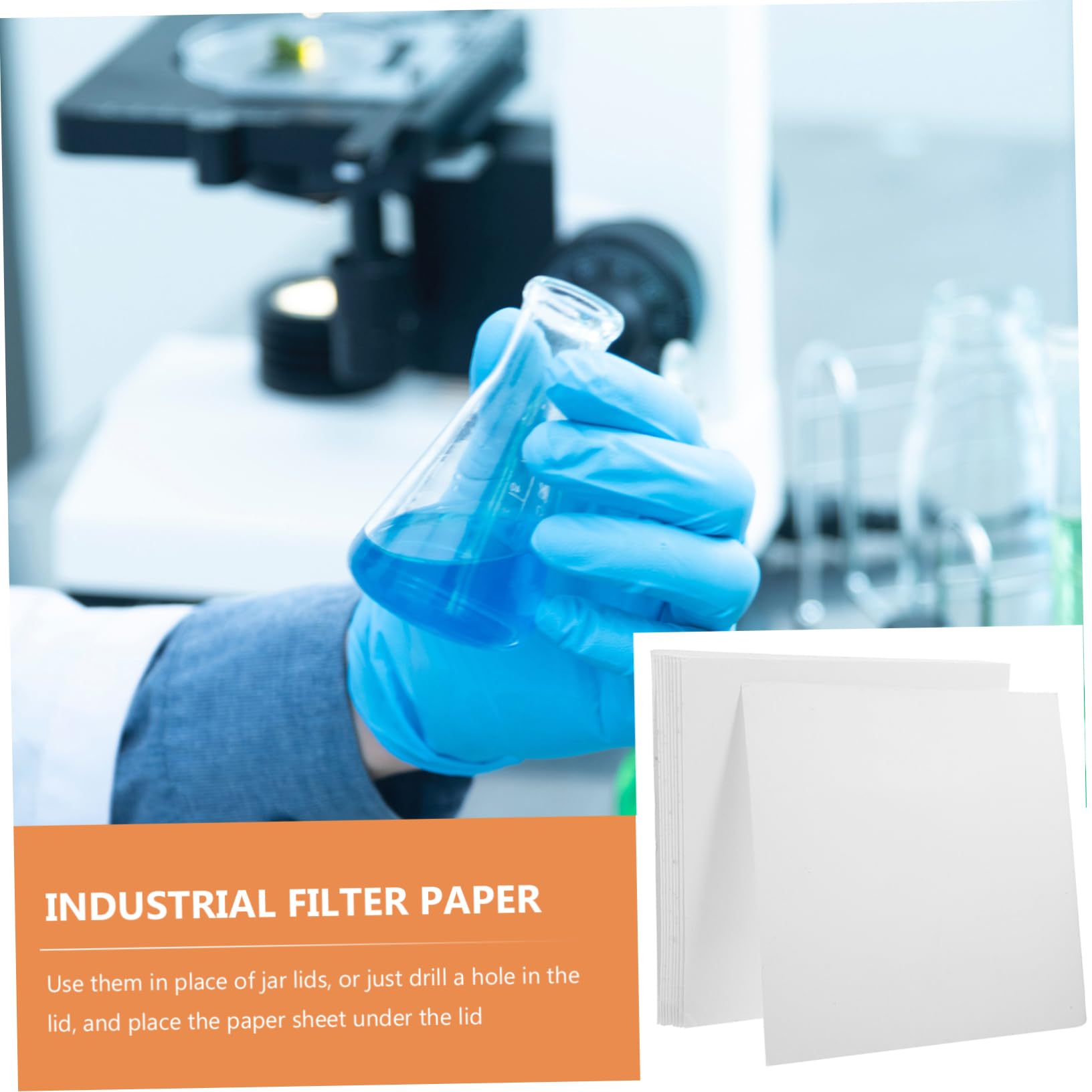 Papel Absorbente de Aceite 30x30 Cm Blanco, 10 Hojas | Papel de Filtro para Laboratorio E Industria, Material de Papel, Alta Eficiencia de Filtración y Separación