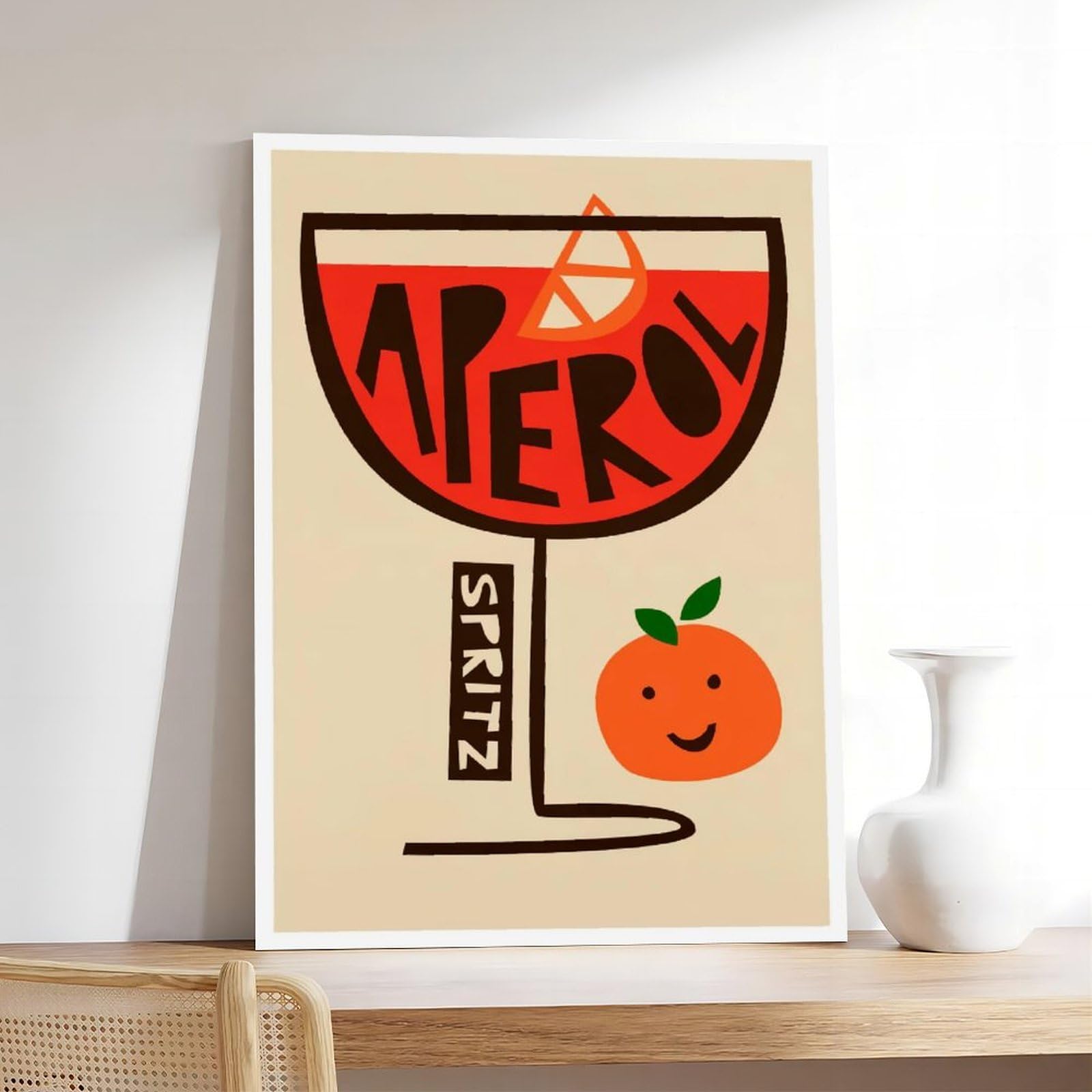 LITGY Aperol Spritz Poster Aperol Art Poster Frame-style 12x18inch(30x45cm)
