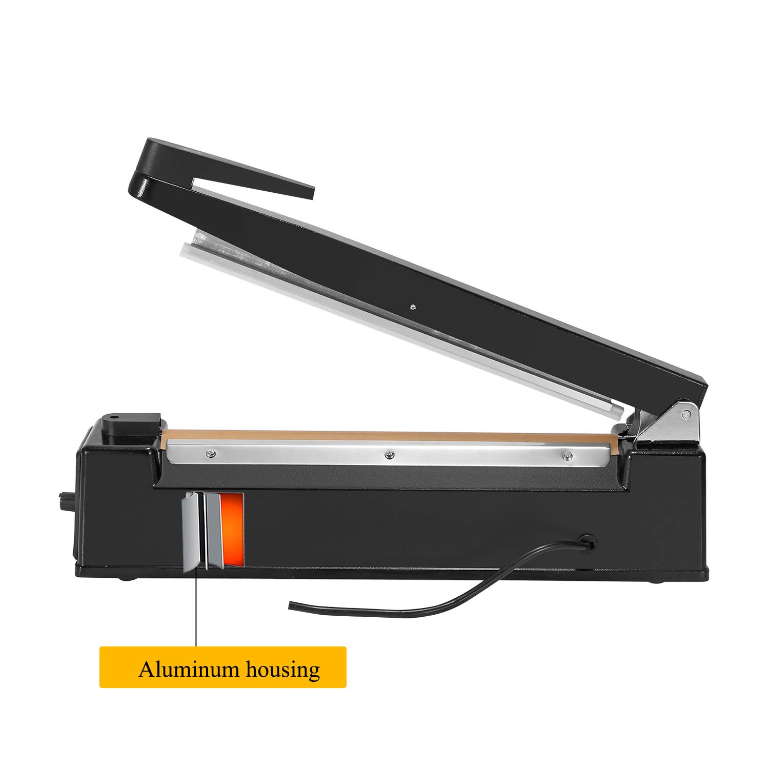 Hanchen Heißsiegelmaschine 400mm (15,7 Zoll) Impuls Schweißgerät Tragbare Folienschweißgerät Handdruckende Verpackungsgerät für PP/PE/PVC/Mylar/Kraft Papier