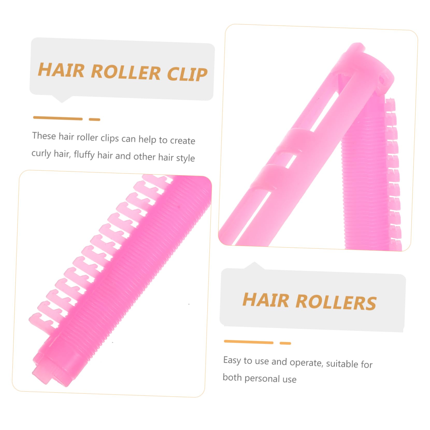 FRCOLOR Hair Roller Clip Set 12pcs for Curly Wavy Fluffy Hair Hairdressing Tool Hot Rollers Perm Rod for Natural