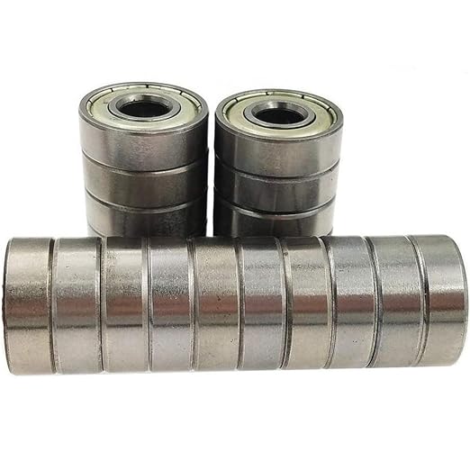 608 ZZ Skateboard Bearings, Double Shielded,8x22x7 Miniature Ball Bearings(Pack of 20)