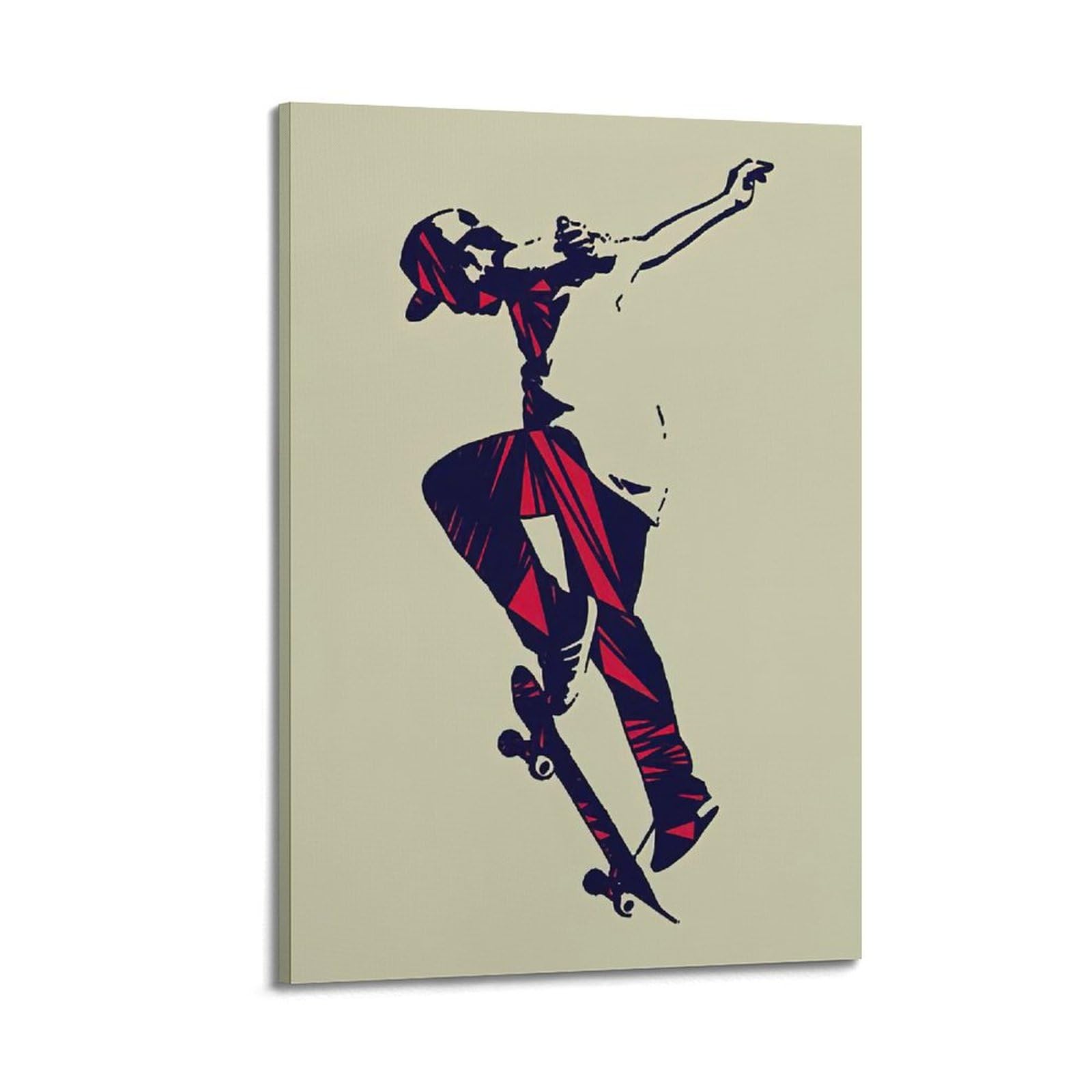LNSIZH Poster sportivo, artistico, hip hop, skateboard, decorativo, su tela, poster decorativo da parete, poster moderno, per camera da letto, per camera da letto, 50 x 75 cm