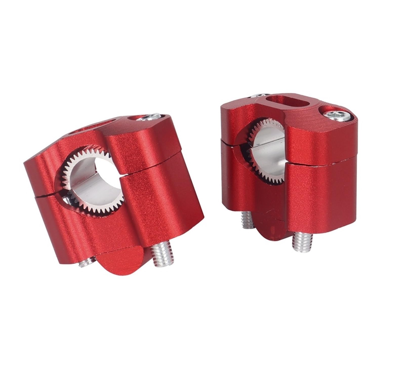 EHYSYN Motorcycle 22mm 28mm Handlebar Clamp Risers Bar Clamps(Red)