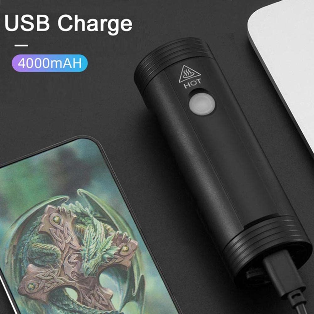 Światło rowerowe, 800 lumenów Akumulatorowe światła rowerowe USB, 5 trybów Oświetlenie roweru górskiego 4000 mAh, wodoodporny reflektor LED IPX6, bezpieczeństwo i łatwy montaż Przednie światło rowerowe