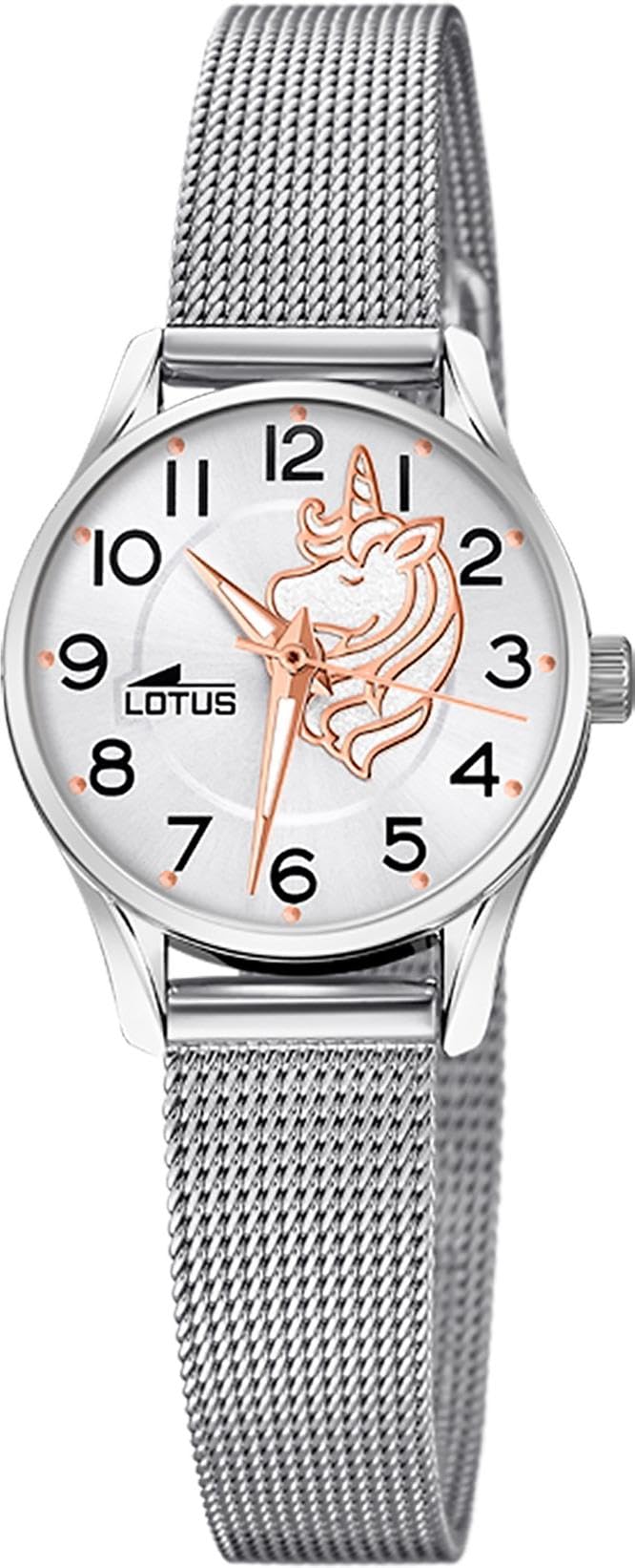 Lotus Mädchenuhr Analog aus Edelstahl 316l Silberfarben