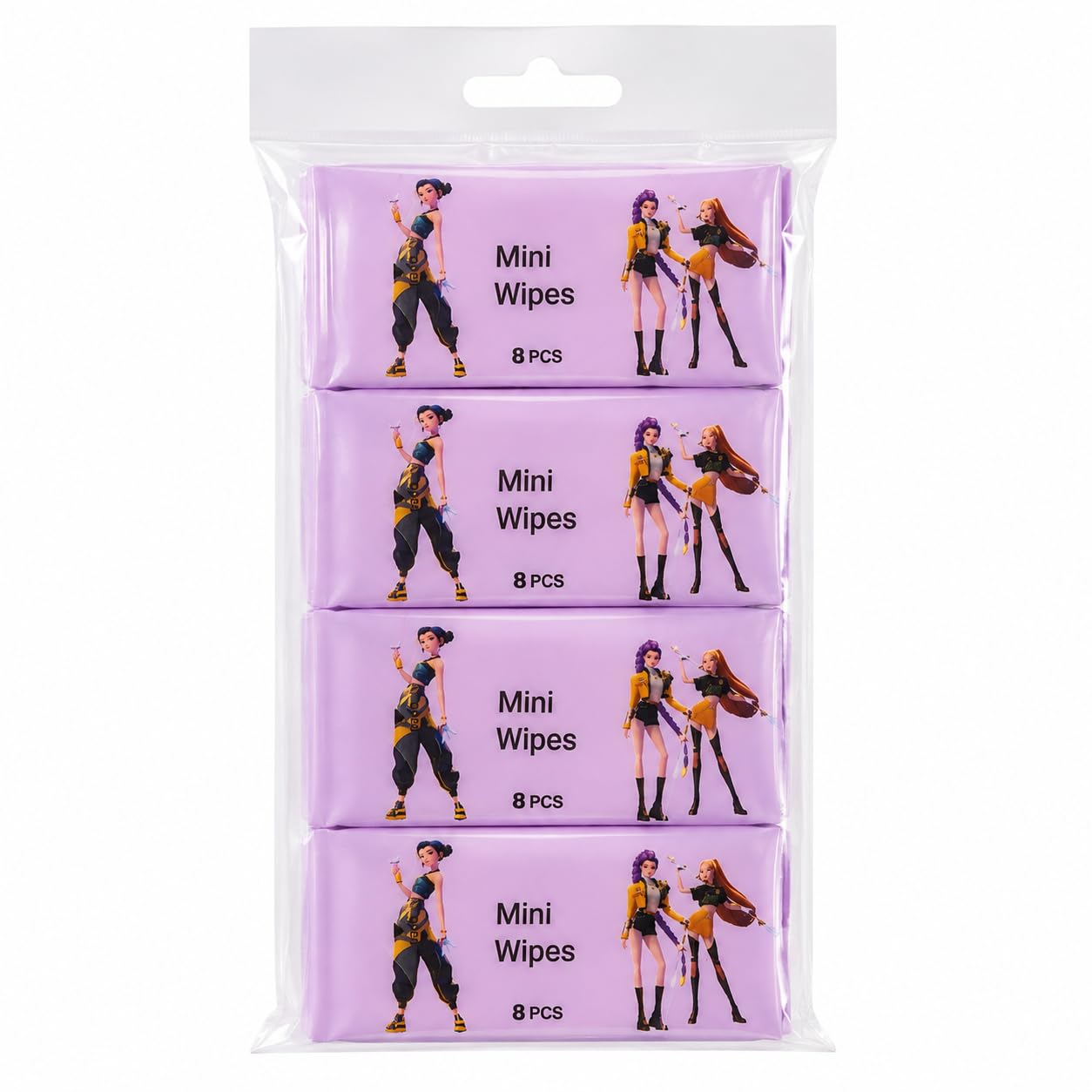 Mini Pocket Wet Wipes Pack of 8 | 64 Soft Cleansing Wipes | Portable Travel Tissue | Individually Packed Pocket Wipes for Face, Hands & Travel | Alcohol Free | Lavender-image-11