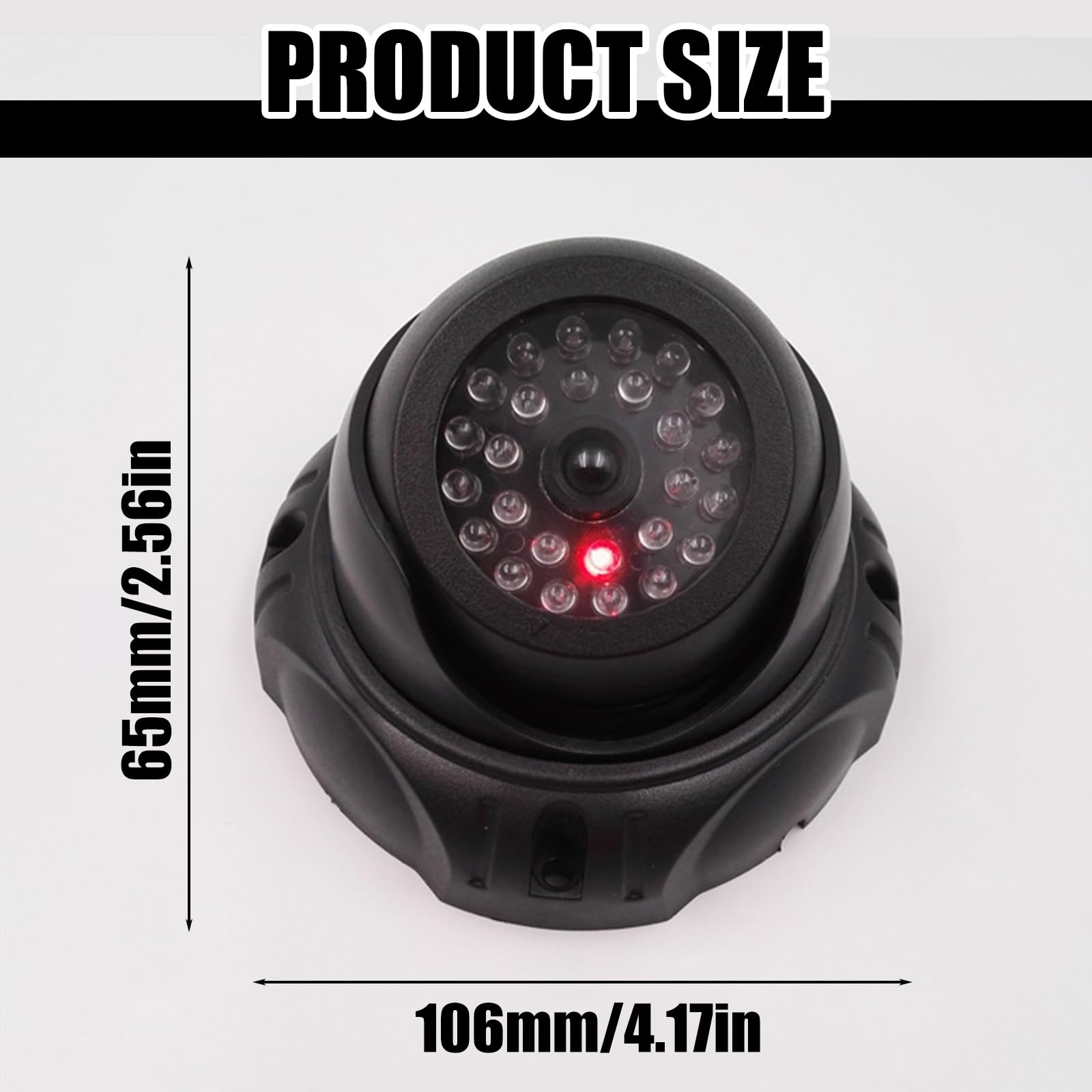 Pack De 4 Cámaras De Vigilancia Falsas Con LED Rojo Parpadeante – Resistente A La Intemperie, Para Hogar Y Oficina