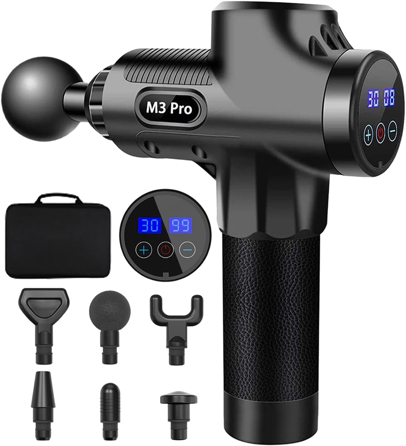 Massage Gun Deep Tissue Percussion Muscle Massager for Athletes, 30 Speeds Quiet Handheld Massager,Portable Muscle Gun Electric Massagers(Black) : Health & Household