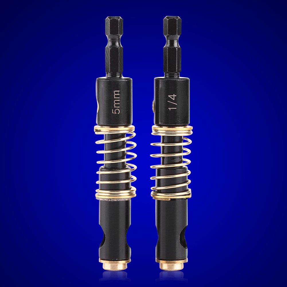 Black Hinge Drill Bits - 2 Pack 1/4" & 5mm for Woodworking -5