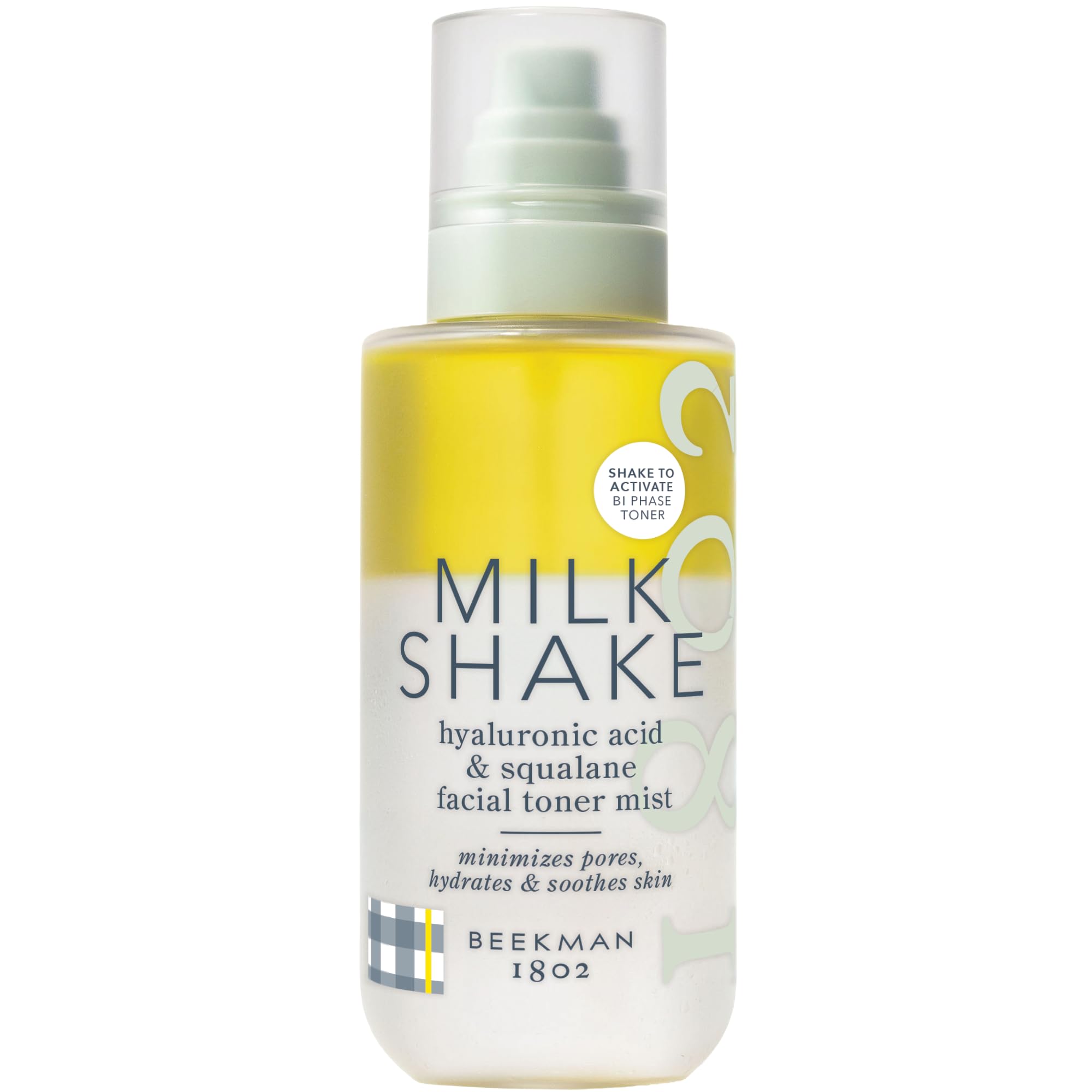 Beekman 1802Milk Shake Hydrating Face Mist - Hyaluronic Acid & Squalane Facial Mist Minimizes Pores & Gently Moisturizes - Makeup Setting Spray - Fragrance-Free