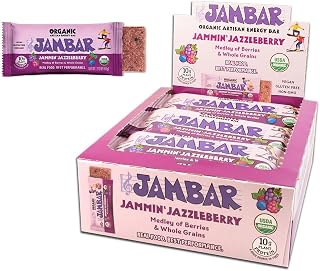 JAMBAR Organic Artisan Energy Bar (Jammin' Jazzleberry - 12 Pack)
