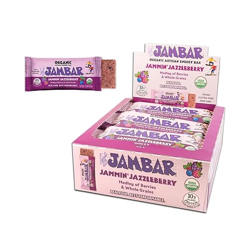 JAMBAR Organic Artisan Energy Bar (Jammin' Jazzleberry - 12 unidades)