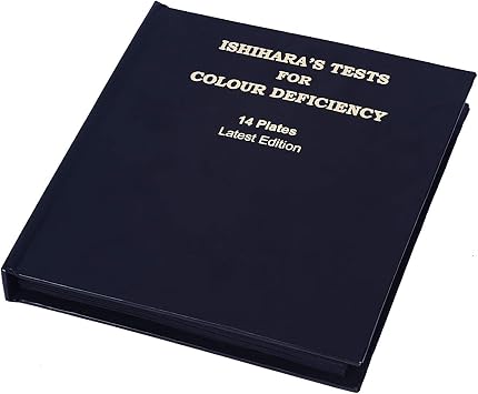 Ishihara Colour Vision Test Book for Color Deficiency 14 Plates with Usear Manual