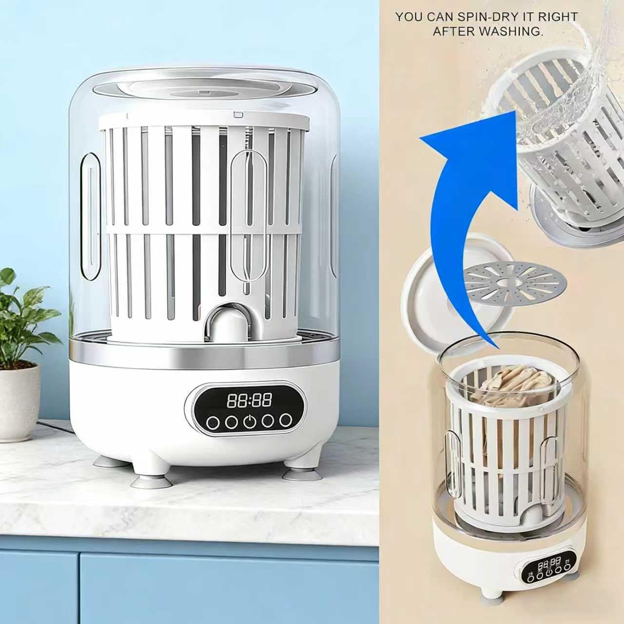 3L Portable Washing Machine,3 In 1 Portable Washer And Dryer Underwear Washing Machine,Mini Lavadora Portatil for Home, Apartment, Hotel, Camping & Travel 2026 - view 4