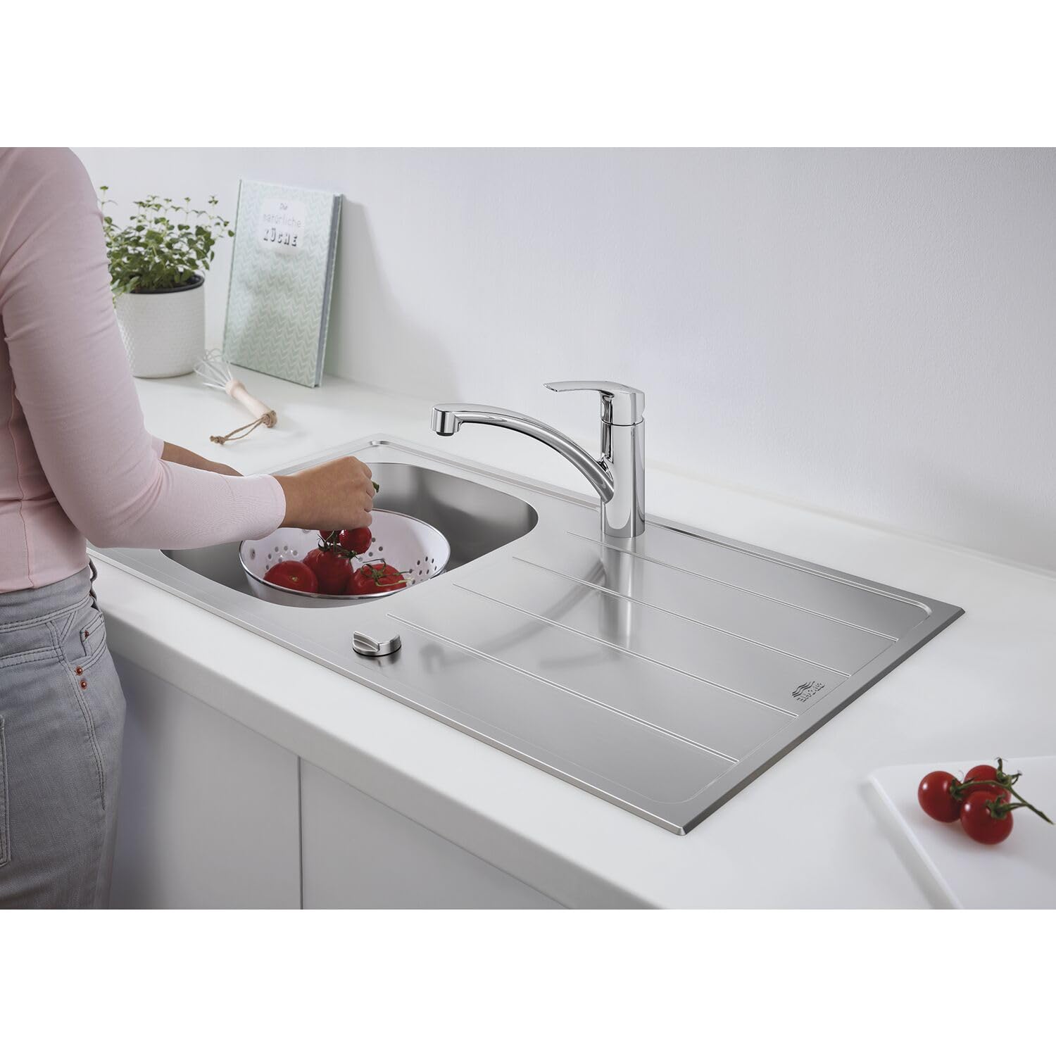 GROHE Robinet de cuisine Via 30465000 chromé, résistant à la pression