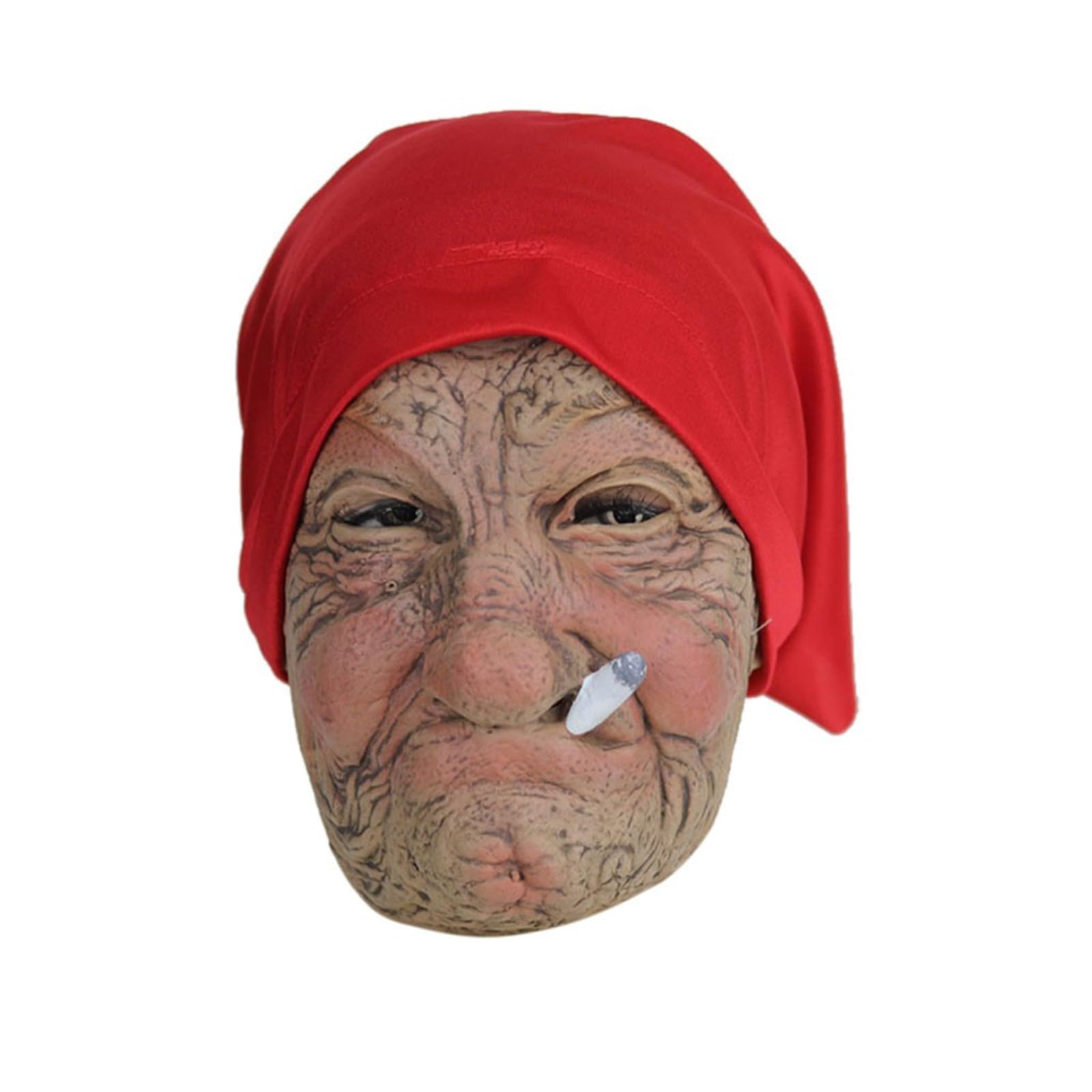 Silicone Mask Realistic Old Man Face Mask Granny Grandma Cosplay Halloween Costume Female Realiste Terror Mascara Old Lady Costumes For Women Adult Full Head Horror Scary Mask Stage Performance Props