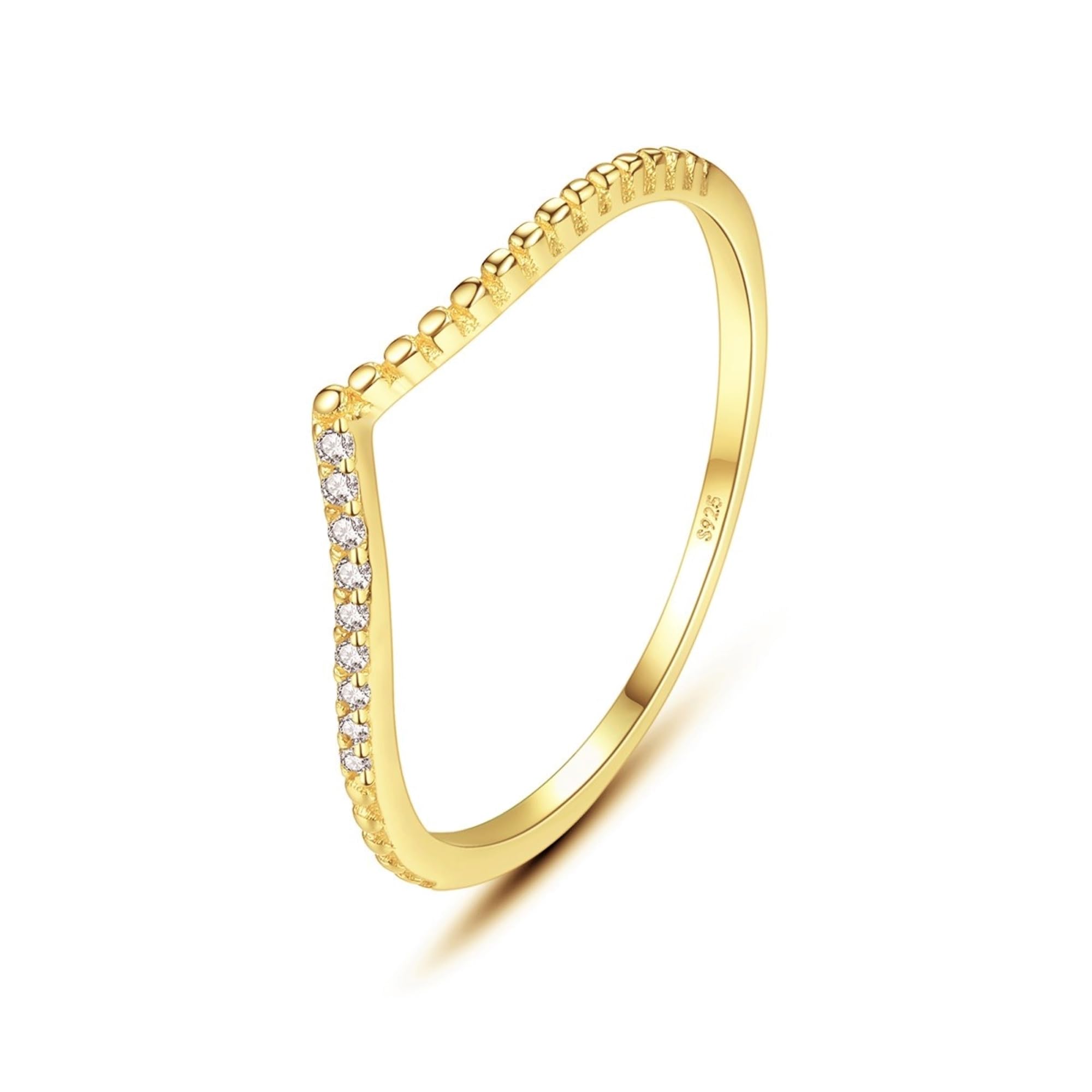 V-vorm Vrouwen ring 925 Sterling Zilver met Zirconia Voorkomen allergie Retro Sieraden verjaardagscadeau,6 V-vorm Vrouwen ring 925 Sterling Zilver met Zirconia Voorkomen allergie Retro Sieraden verjaardagscadeau,6