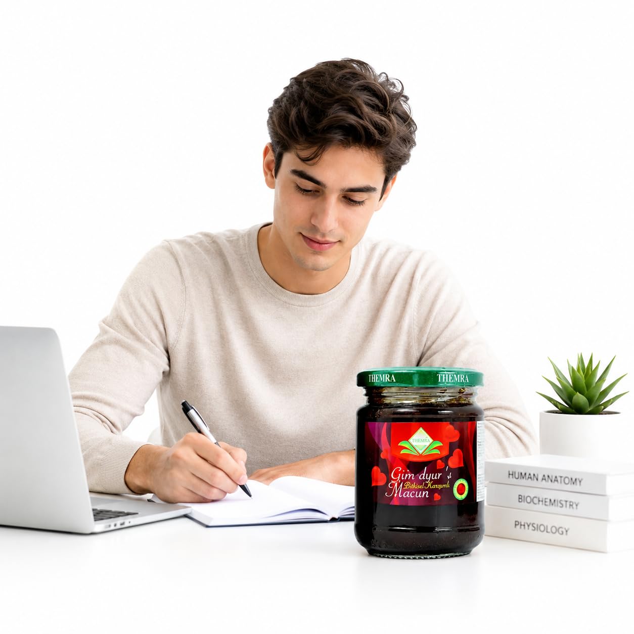 Miel Aphrodisiaque Puissant - Macun Vitalisant 240 g - Formule Concentrée au Miel et Extraits de Plantes - Énergie, Vitalité, Tonus et Bien-Être - Homme et Femme - Travail, Étude, Sport