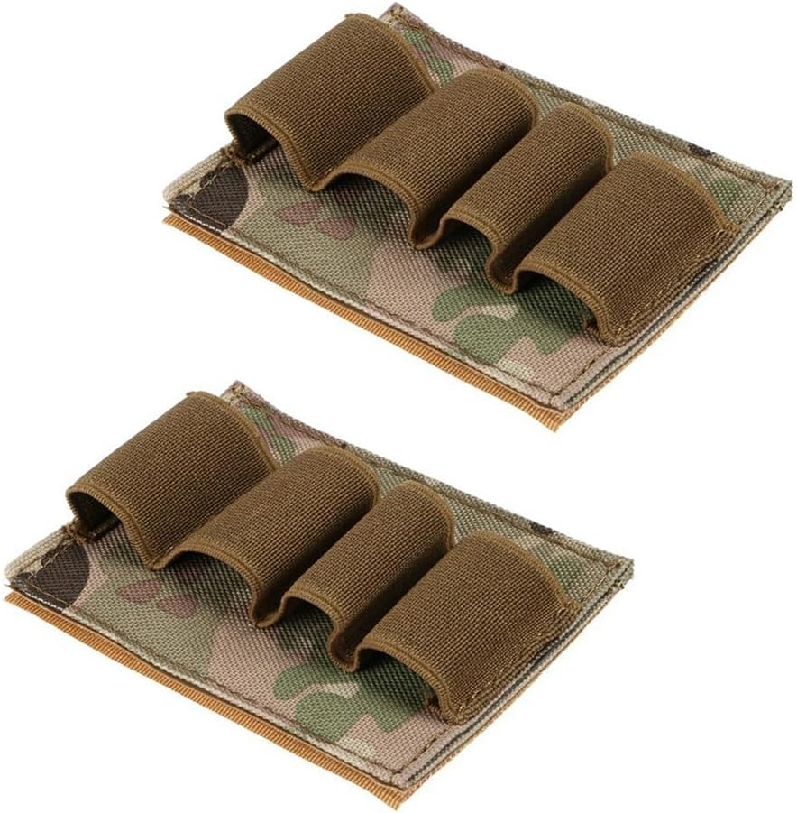 2pcs Military Tactical Elastic Flashlight Chemlight Battery Holder Bullet Shot Shell Pen Organizer