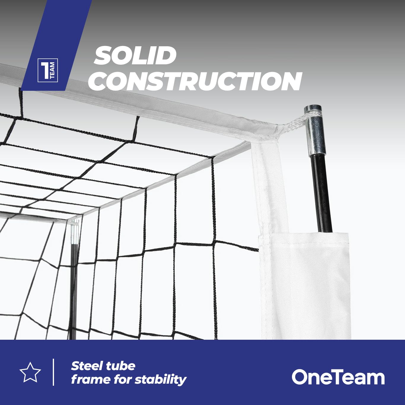 OneTeam Fußballtor 300x100 cm – Stabiler Stahlrahmen mit Netz