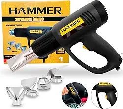 Soprador Termico Hammer 1900W 350ºc À 550ºc c/ 4 Bicos Preto 220V - GYSP2000_220
