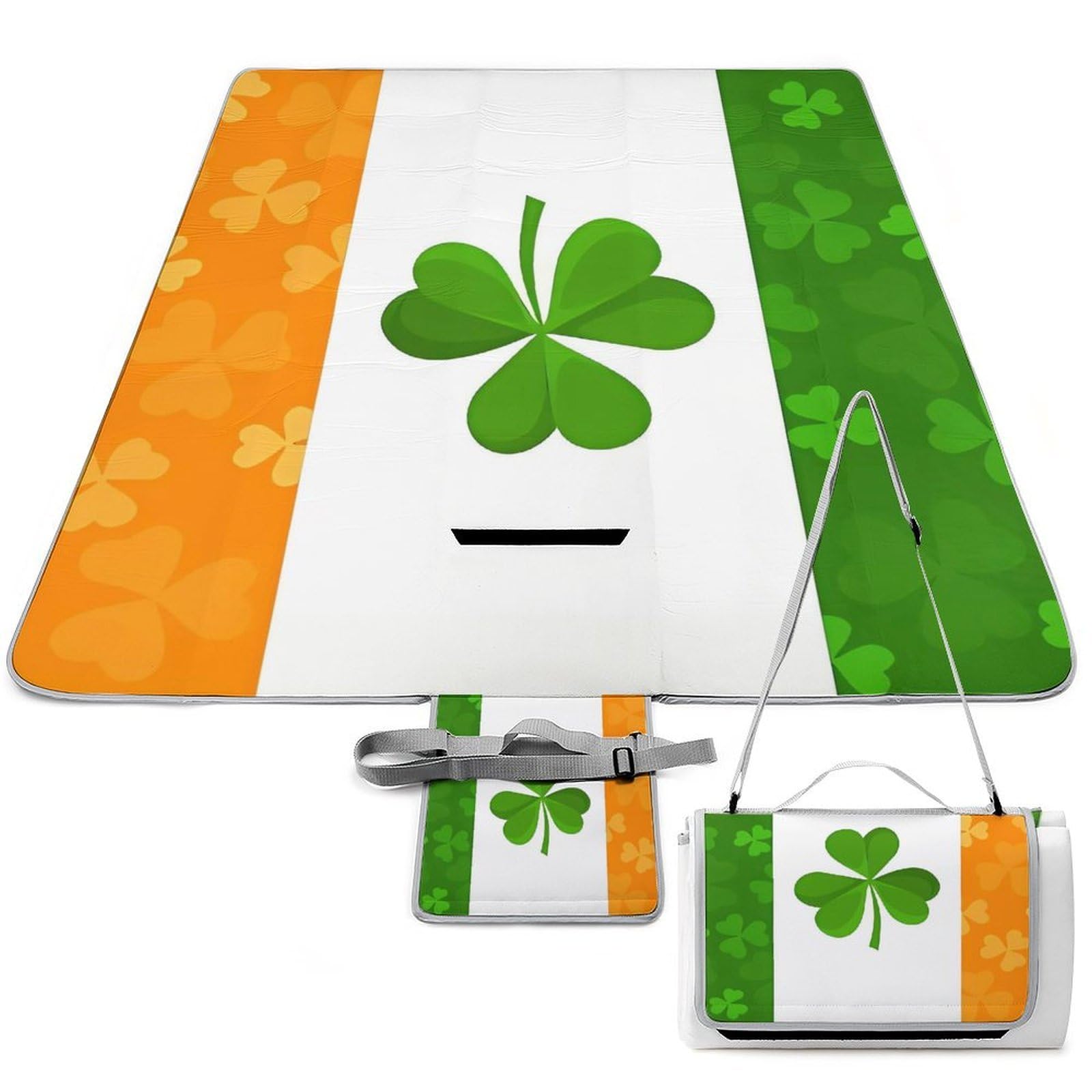 Tapis de pique-nique portable aux couleurs de l'Irlande pour vos repas sur l'herbe en camping