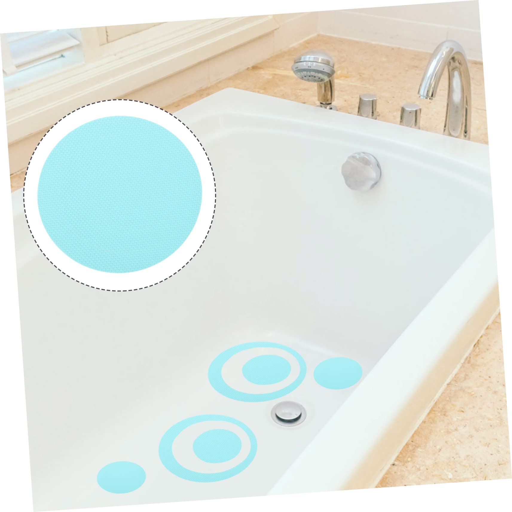 Amosfun 120 STK rutschfeste Aufkleber Für Das Badezimmer Bodenaufkleber Badezimmer-Anti-Aufkleber Aufkleber Für Den Haushalt Aufkleber Für Die Brautparty Runden Farbe Morgen Wanne