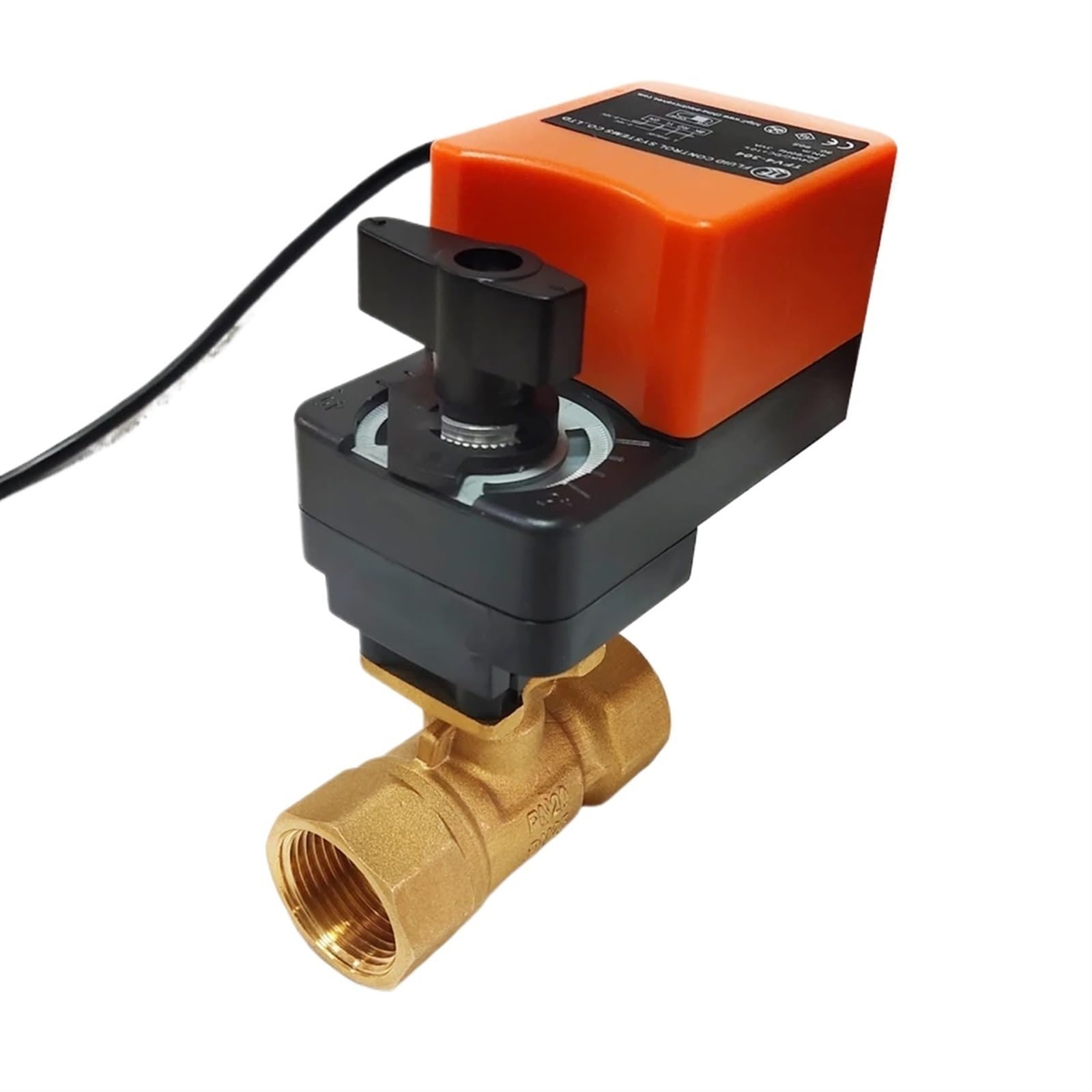 1/2'' Modulating Valve with 6Nm Actuator 4-20mA/0-10V Brass Electric Proportion Motorized for Flow regulating(0-10V)
