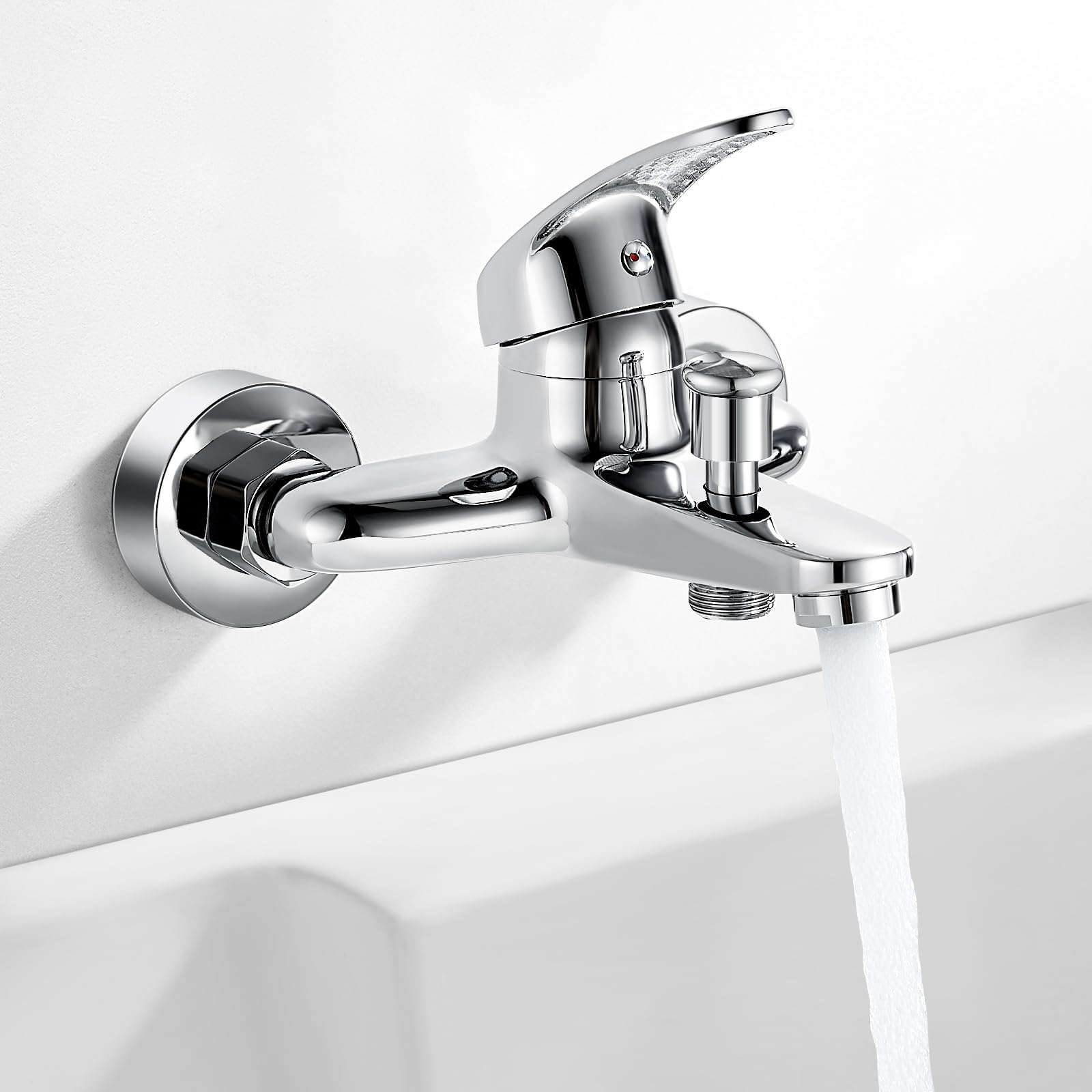 Rubinetto per Vasca da Bagno, Miscelatore monocomando per Vasca, Cromo