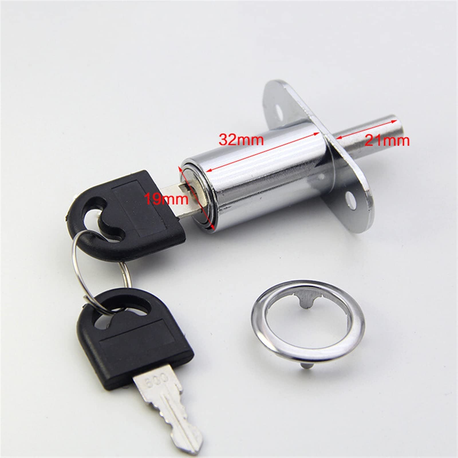 Utili serrature a cilindro a camma 23/32mm linguetta porta chiavistello armadio in legno armadio porta scorrevole con chiave hardware for mobili in lega 1 pezzo (Size : 32mm)