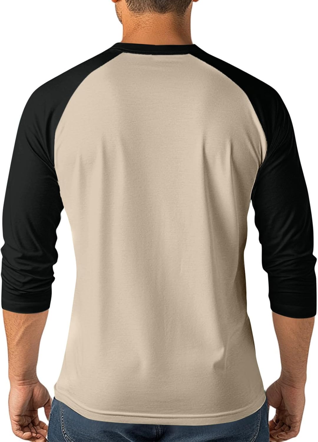 Men's Baseball Shirts Henley 3/4 Sleeve Athletic Jersey Fashion Casual Workout Cotton T-Shirts Summer Blouse Tops