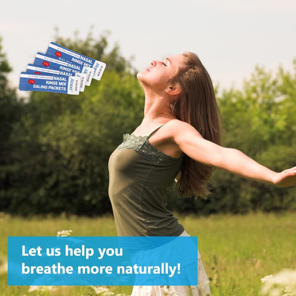Sal Nasal,240 PCS Suero Fisiologico para Alivio Congestión Nasal y Limpieza Nasal, Limpiador Nasal Niños y Adulto para Enjuague Nasal, Lavado Nariz, Alivio Conductos Nasal