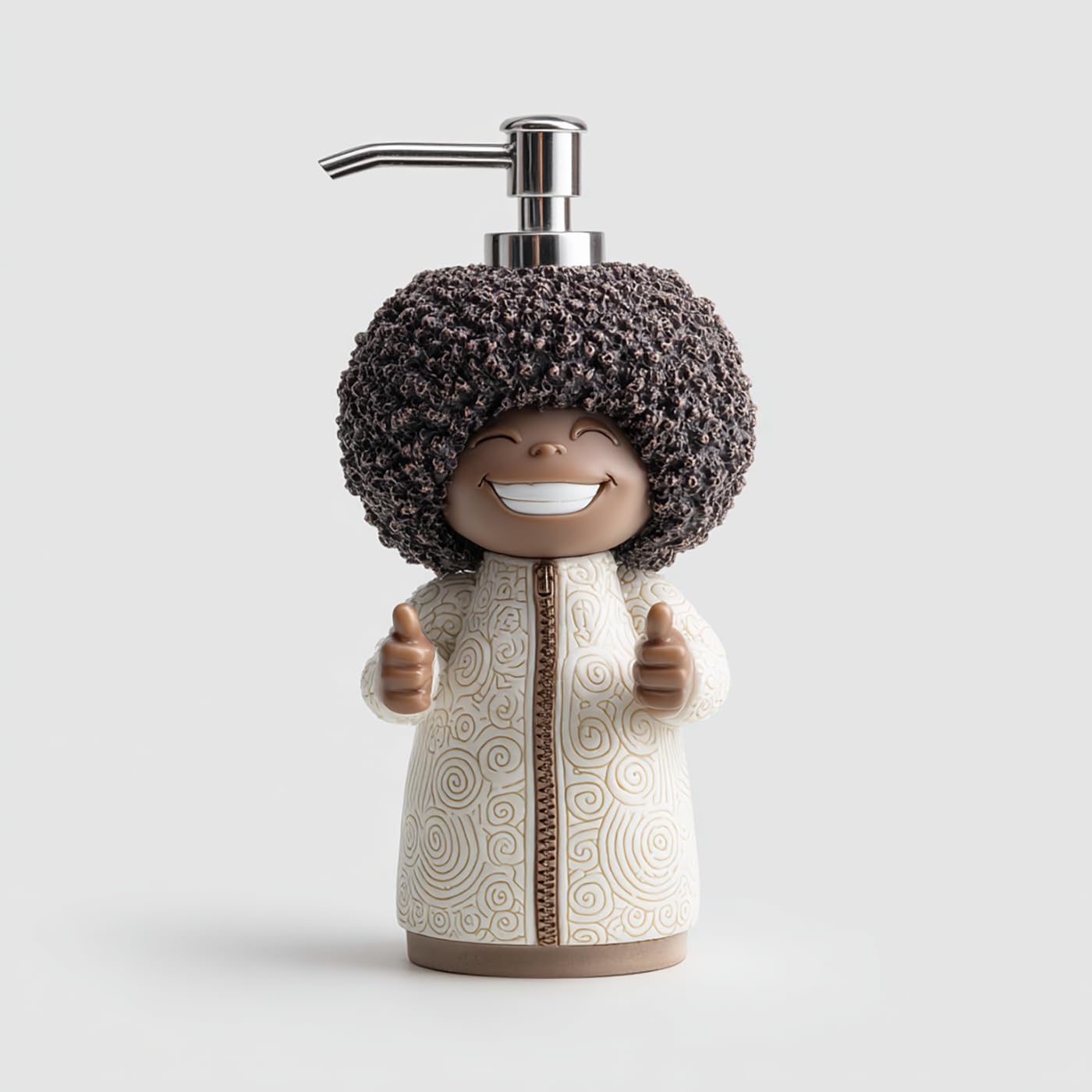 SOCOSY Dispenser di sapone a forma di umano in resina, dispenser di sapone per mani con pompa, bottiglia di sapone liquido per le mani per il bagno