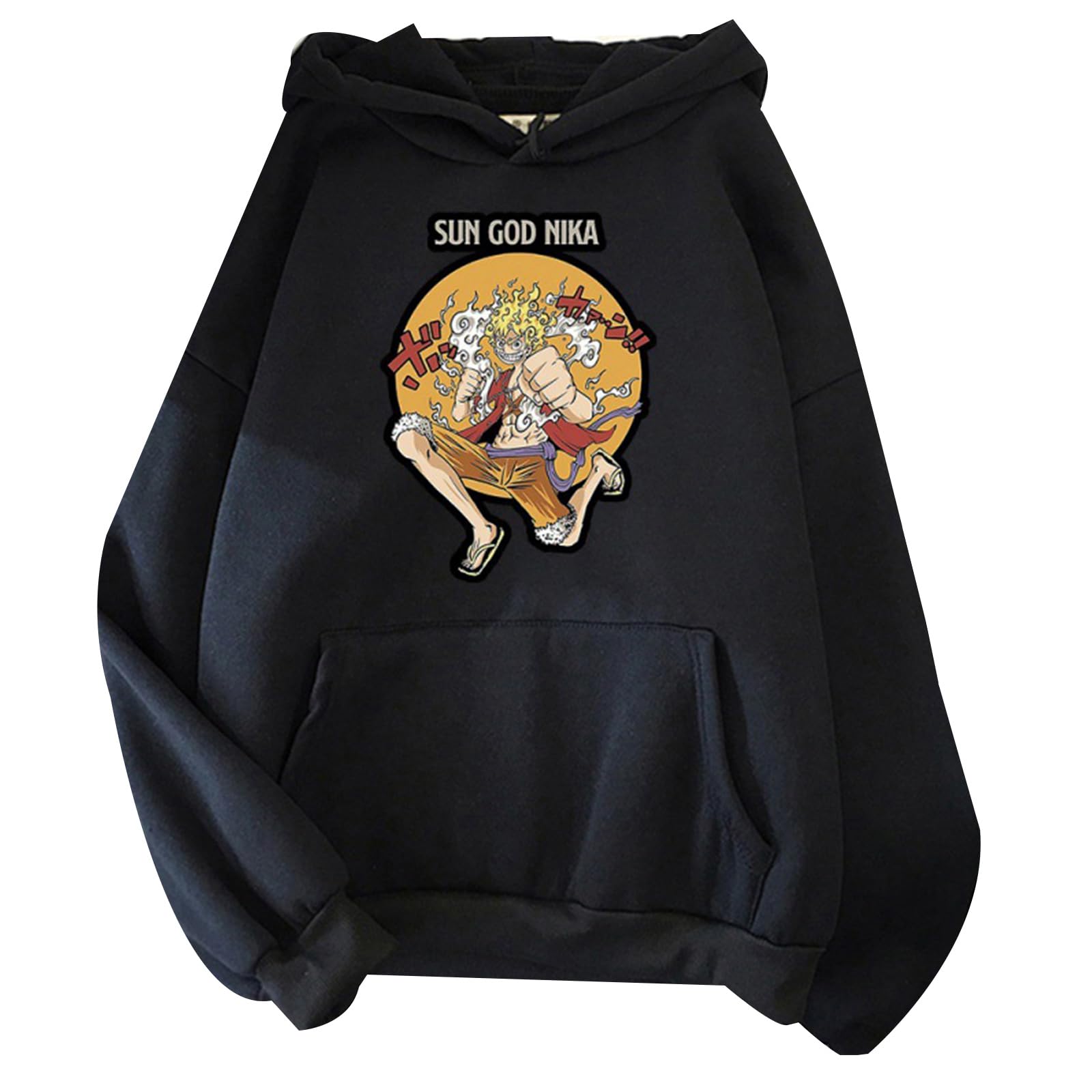 Luffy Gear 5 Anime Hoodie Unisex Luffy Nika Jacket Hooded Pullover Casual Sweatshirt Cosplay Couple Tops