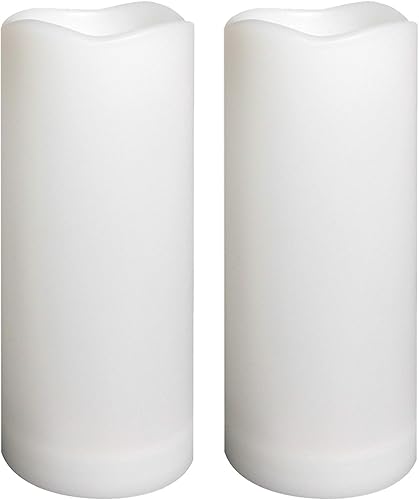 Velas de pilar impermeables para exteriores sin llama con temporizador, funciona con pilas, juego de velas LED eléctricas para regalo, decoración