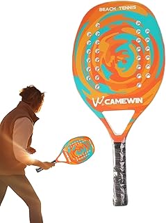 Beach Racket,Carbon Adult Tennis Racket | Lightweight EVA Foam Padel Tennis Racquets Paddle Tennis Racket With Bag For Beach Supplies Limitoll