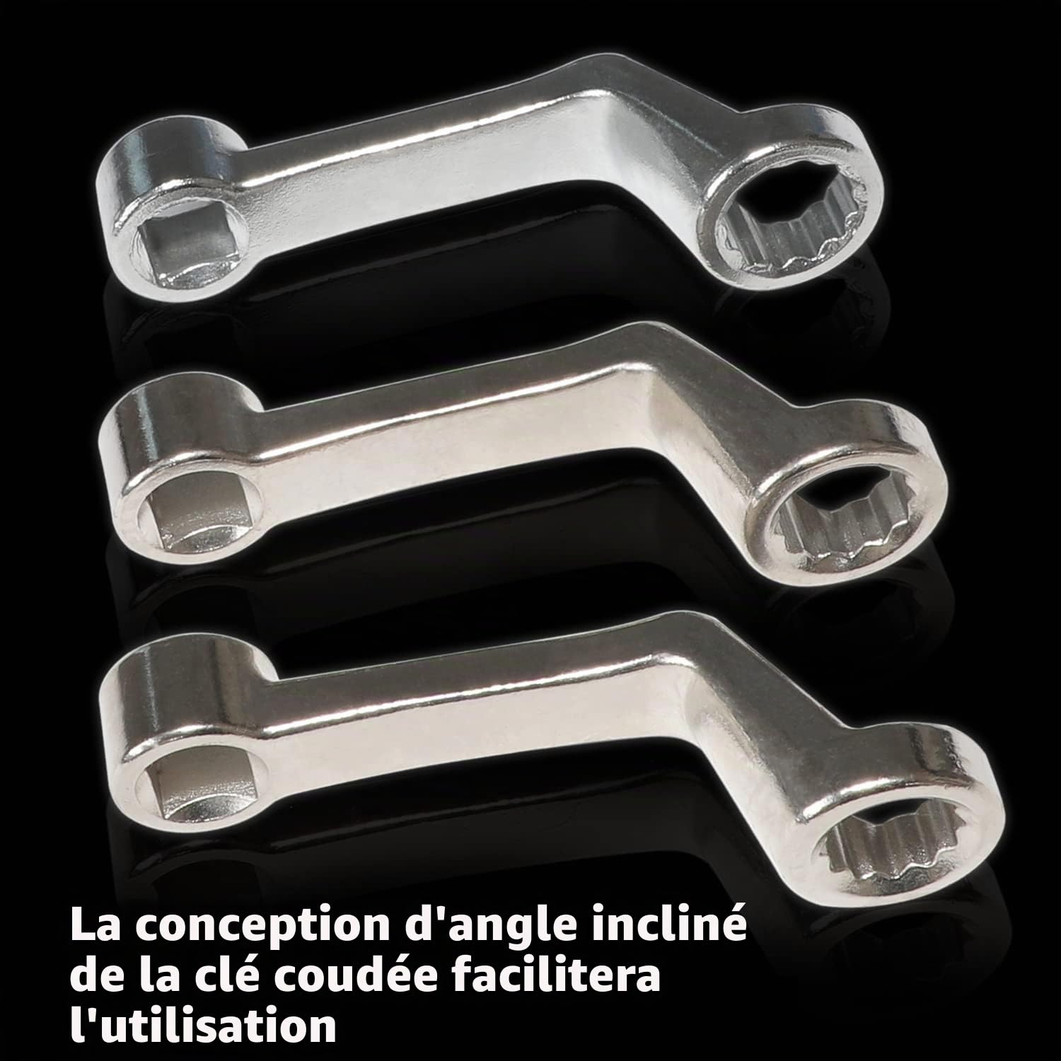 DPTOOL Clé de réglage de carrossage arrière 16 mm 17 mm 18 mm 21 mm 24 mm 5 vis de fixation moteur décalées de retrait de filtre à huile compatible avec le remplace Benz pour VAG