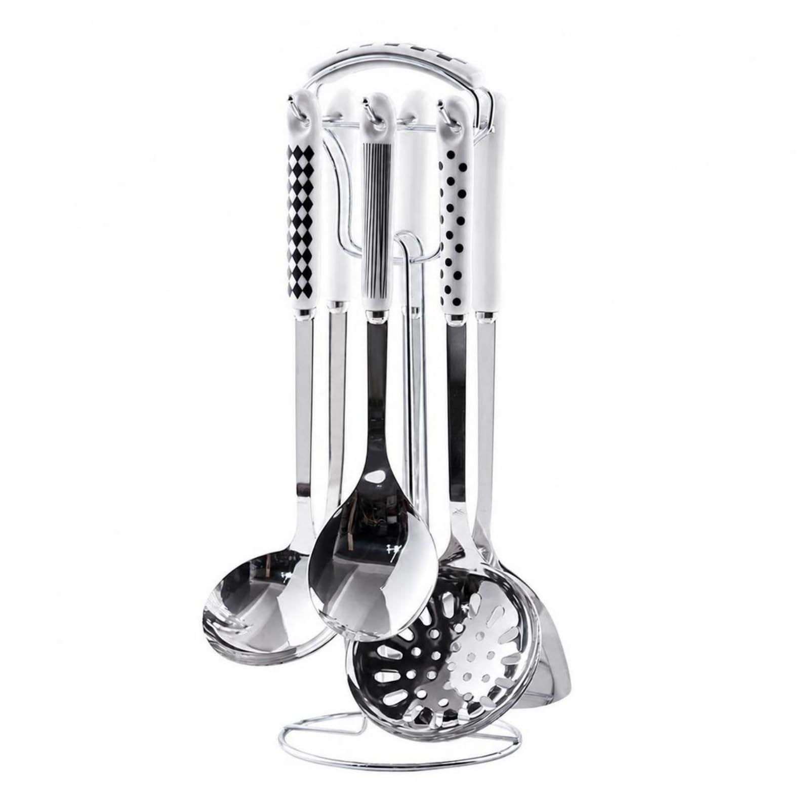 kowaku Utensilios Cocina con Soporte | Ahorra Espacio, Juego Utensilios Cocina con Estante, para Lavaplatos